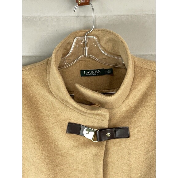 Ralph Lauren Womens 12 Coat Wool Camel Toggle Closure Classic Winter Jacket - Picture 4 of 12